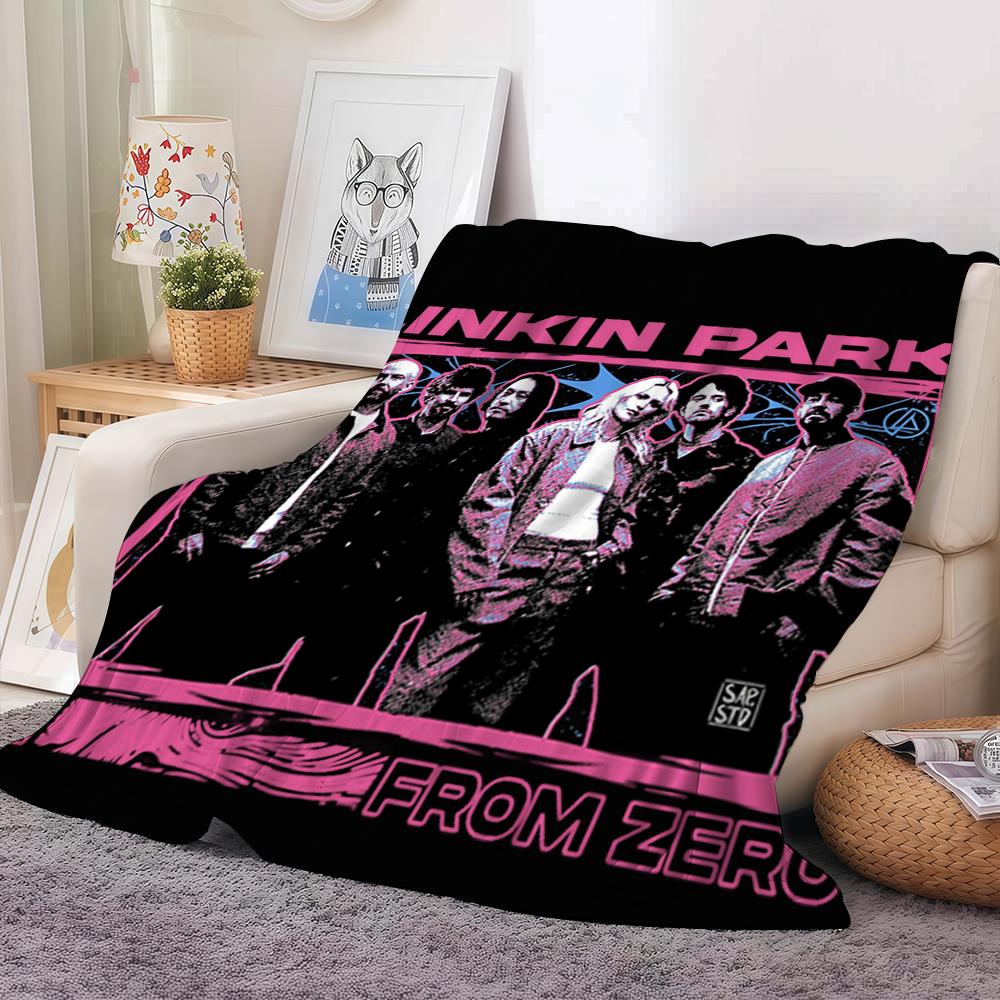 Rock band L-Linkin P-Park Blanket For Sofa Office Bed Plane Travel Sleep Read Relax Camping Soft And Warm
