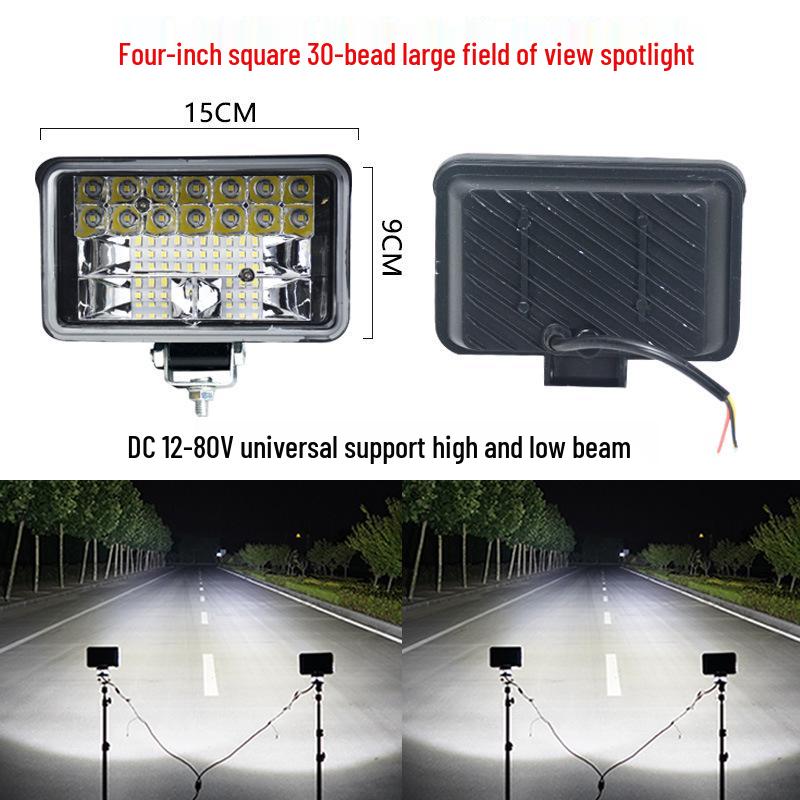 

Светодиодная фара высокой яркости для автомобиля: 12В-80В, Мощный Дальний/Ближний Свет, Прожектор для Электромобиля/Трактора/Четырехколесного Транспортного Средства. Single Pack