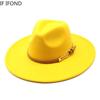 Hat Soft Fedora Hat Women Big Wide Brim 9.5cm Vintage Khaki Felted Jazz Hat Winter Formal Dress Cap Sombreros De Mujer