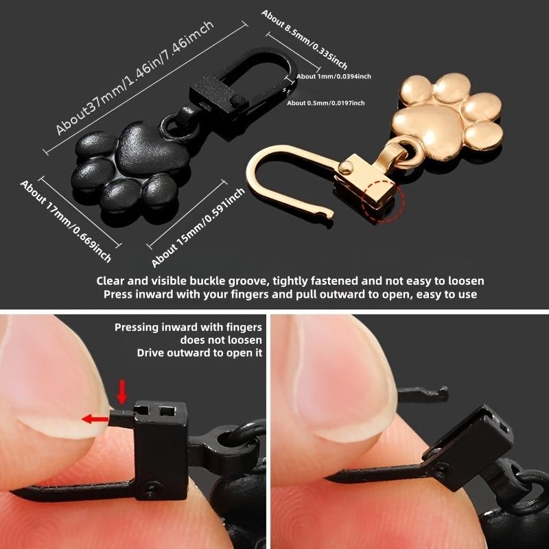 4pcs of Detachable Metal Zipper Pulls for Clothing, Bags, And Jackets, Perfect for Replacing And Repairing Zippers