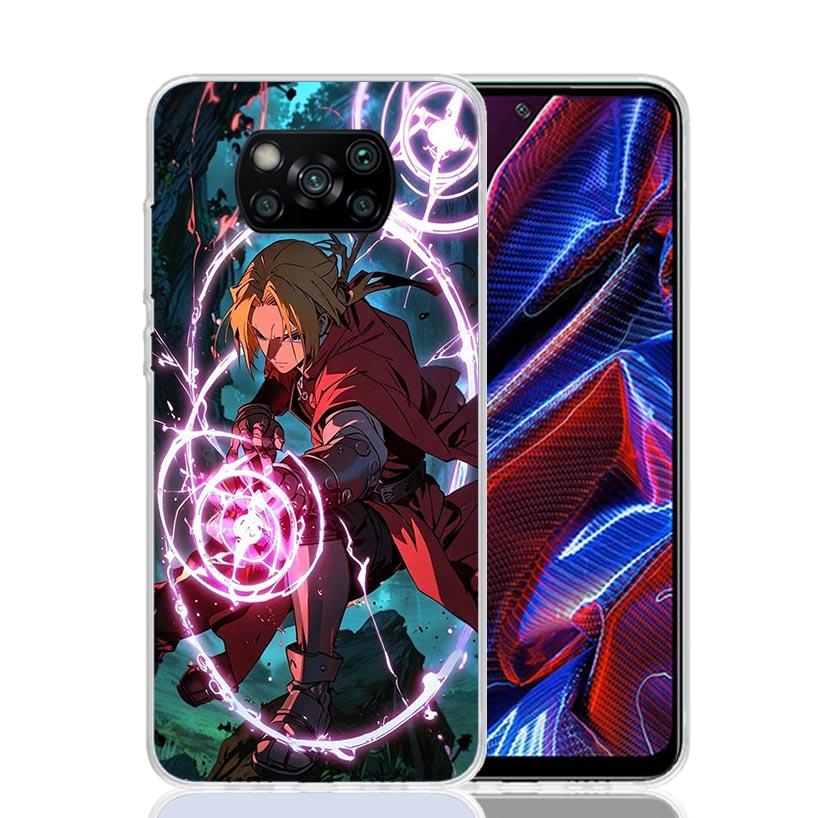 

Чехол для телефона Аниме Стальной Алхимик Для Xiaomi Poco X7 X6 X5 Pro F7 Ultra Redmi 15C 15 13 13C 12 12C 10 10A 10C 9 9A 9C 9T C Redmi 10