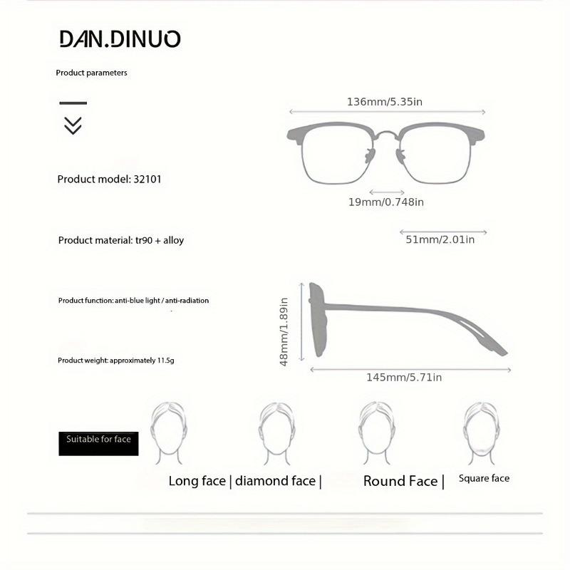 2-Pacs -- The New Ins Retro-Makeup Fashion Premium Blush Glasses Anti-Blue Light Flat Lens