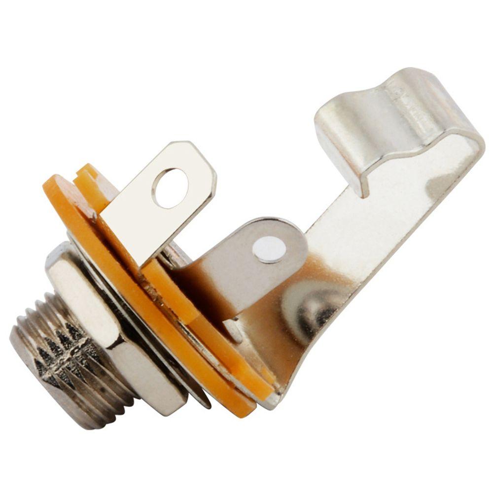 E-Gitarre 1/4" Mono Eingangsbuchse Stecker 6,35 Weibliche Basis Verstärkerbuchse Tonabnehmer-Adapter
