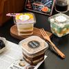 50Pcs Clear Disposable Plastic Dessert Cups with Lid Mousse Cake Holder Acrylic Food Packaging Box In 150/250/380ml Sizes