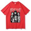 Fashionable Gothic retro mens and womens loose short sleeved casual Tshirt Italian rock band Maneskin world tour Tshirt