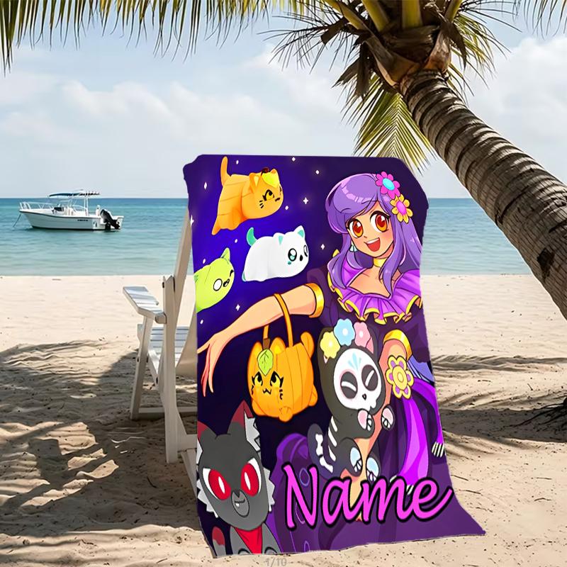 Customizable Personalized Beach Towels Aphmau Themed designs.Suitable for the Beach, Yoga, Sports;ideal As Beach Accessories