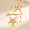 Exaggerated Starfish Open Arm Cuff - Beach Style European & American Fashion