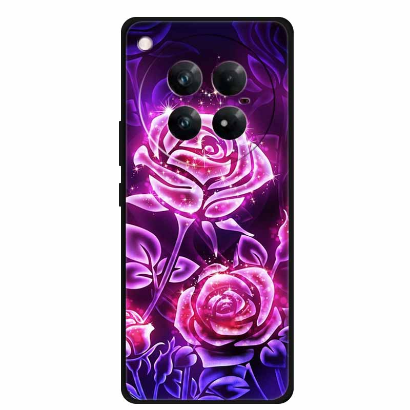 For Infinix Zero 40 5G Case Black Silicone TPU Painted Planet Cover Luxury Animal Case For Infinix Zero 40 4G Luxury FlowerFunda