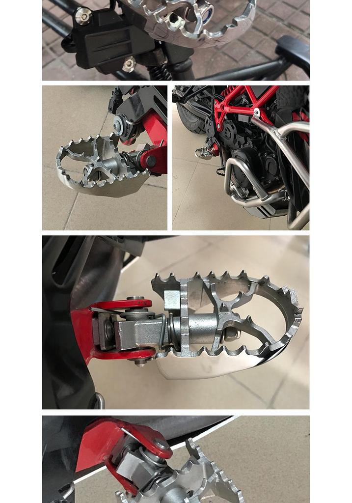 N-STAR Beast 650 Stainless Steel Rotating Foot Pegs - Wide Nail Surface for Motorcycles