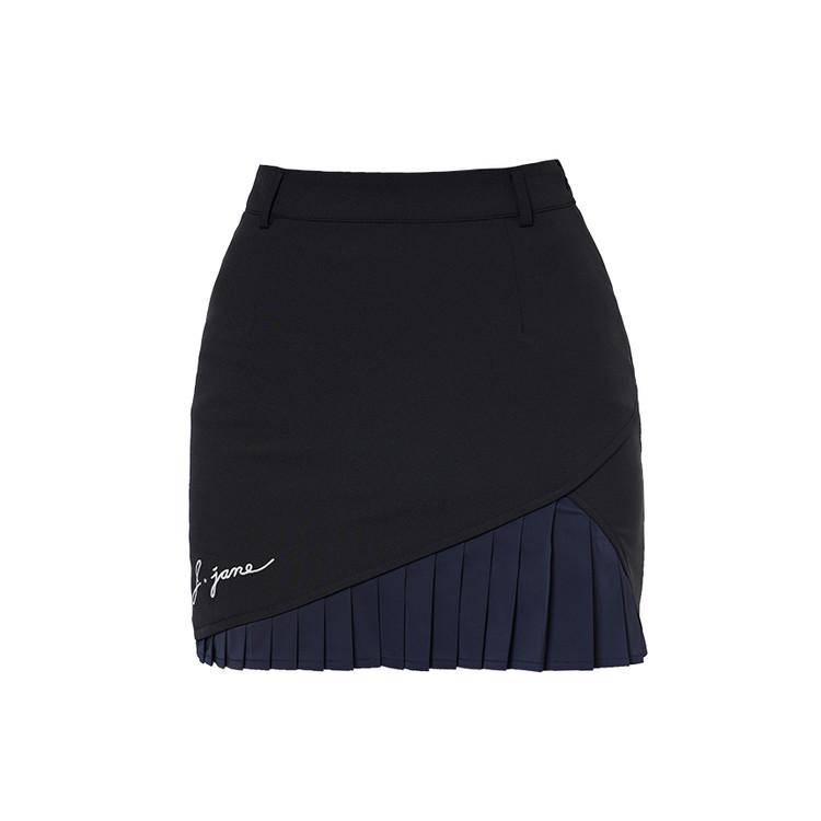 J.JANE Hidden Pleated Skirt (Black)