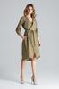 Olive Wrap Dress with Belt and Long Sleeve - M464 Size Xl