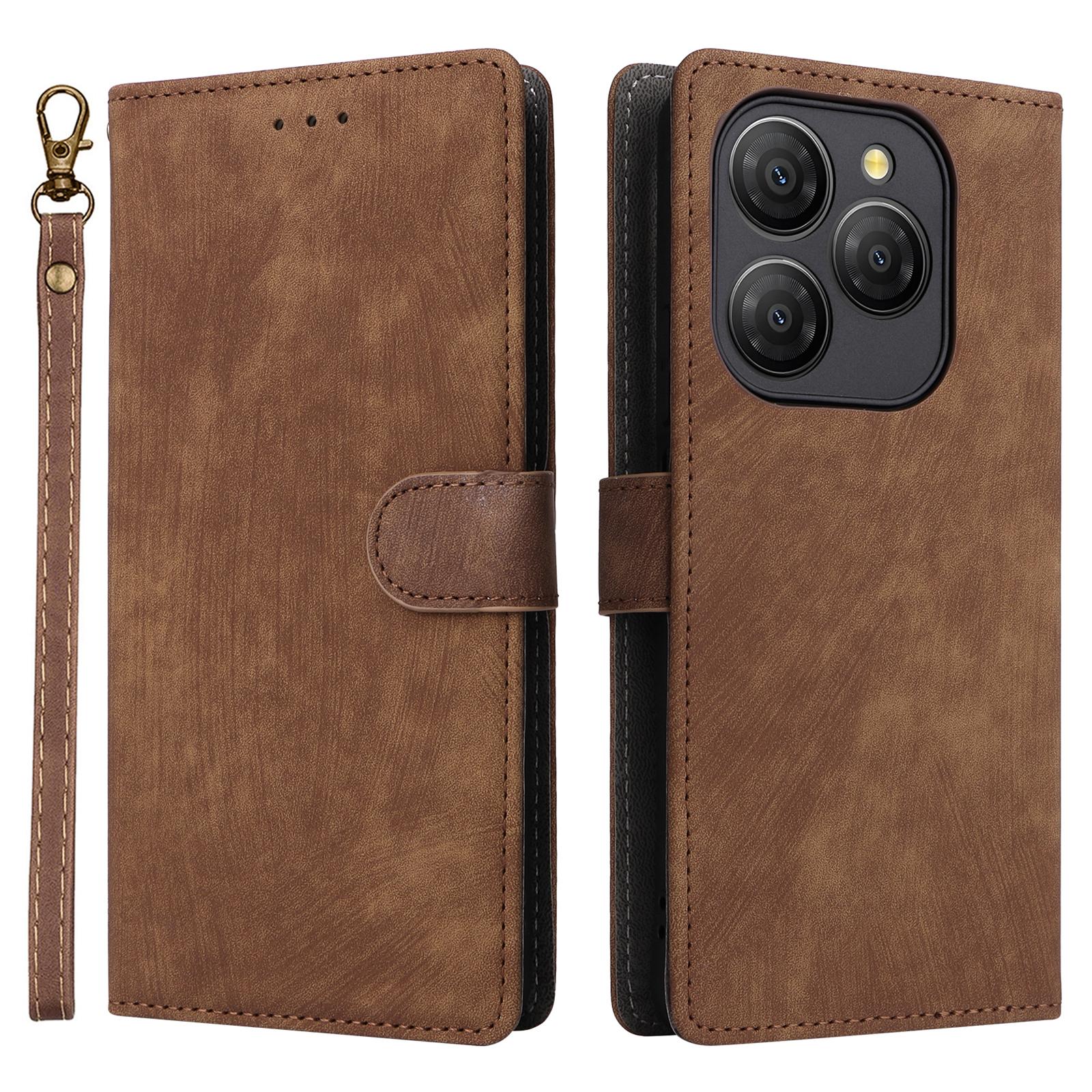 

Для Blackview Shark 9 5G Чехол-кошелек с RFID-блокировкой Чехол-подставка из ПУ кожи с окошком Brown