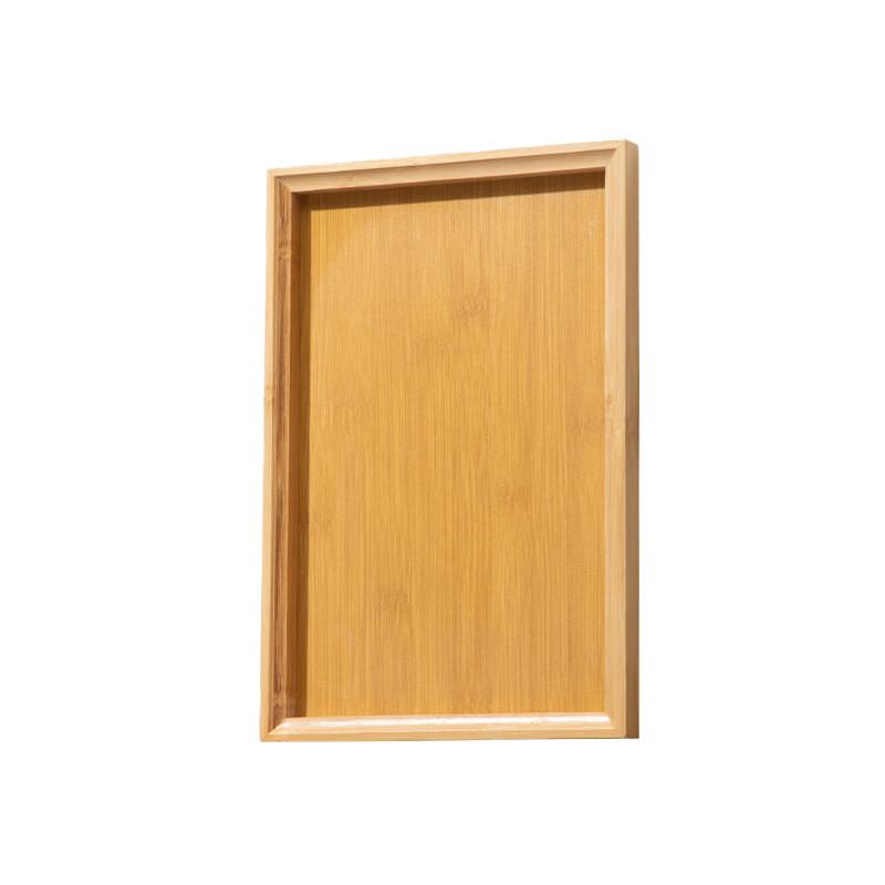 ZISIZ Set of 2 Rectangular Bamboo Wood Serving Trays
