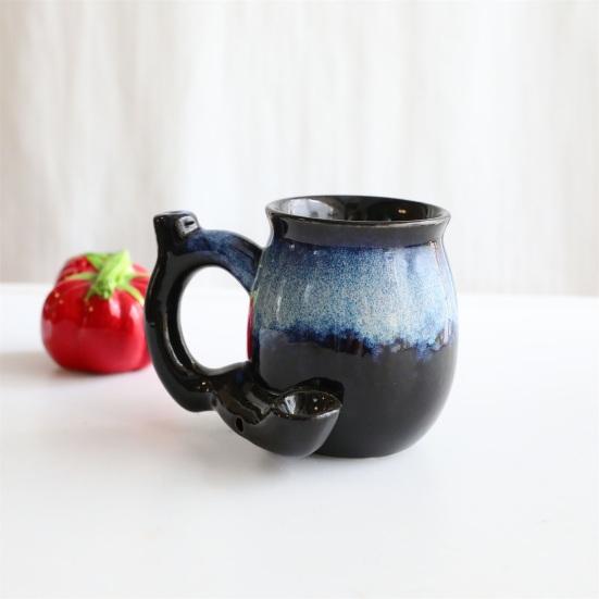 Unique Glaze Ceramic Mug Wake And Bake Coffee Pot Shaped Handle Novelty Gifts Cup with Ergonomic