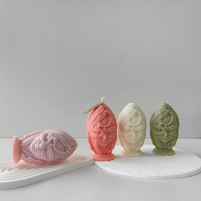 Silicone Crafts Moulds Candle Making Moulds Beauty Face Shaped Silicone Figure Mold Perfect Gift for Enthusiasts