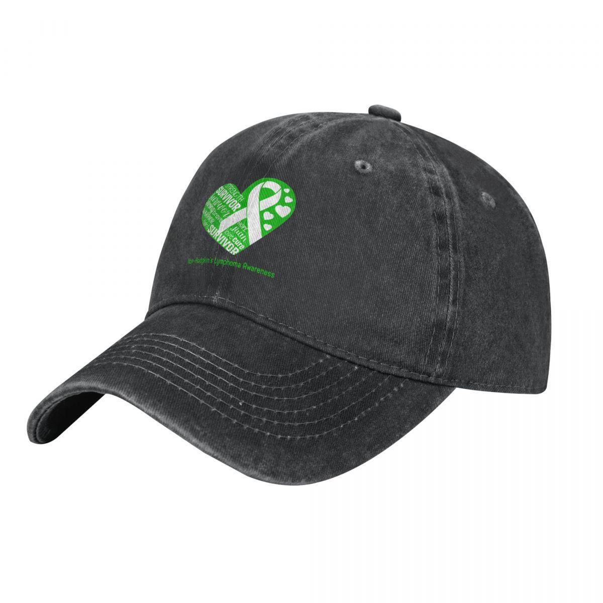 NonHodgkins Lymphoma Heart Support NonHodgkins Lymphoma Fighting Cowboy Hat Hiking Hat Golf Women Unisexs