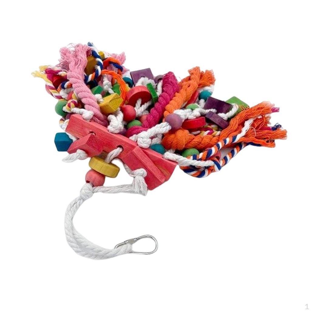 Large Parrot Toys Tearing Toy Wood Chew Cage Bite for Macaws Cockatiels Lovebird