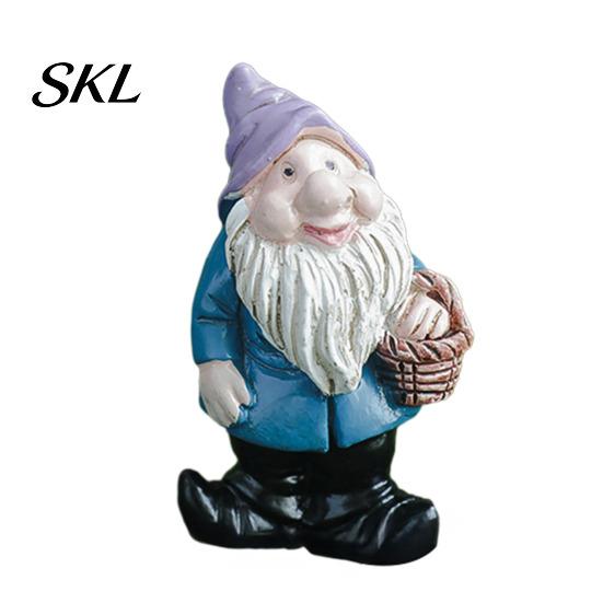 Handcrafted Resin Garden Ornament Mini Gnomes Figurine, Welcome Gnome Statue, Small Durable Outdoor Statue Dwarf for Fairy Garden, Flower Pot,