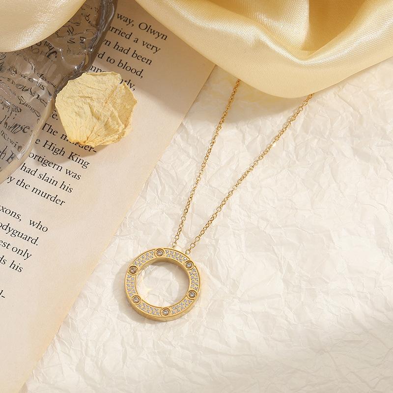 

Ожерелье для женщин, Звездный круглый торт, Подвеска Личность золотой