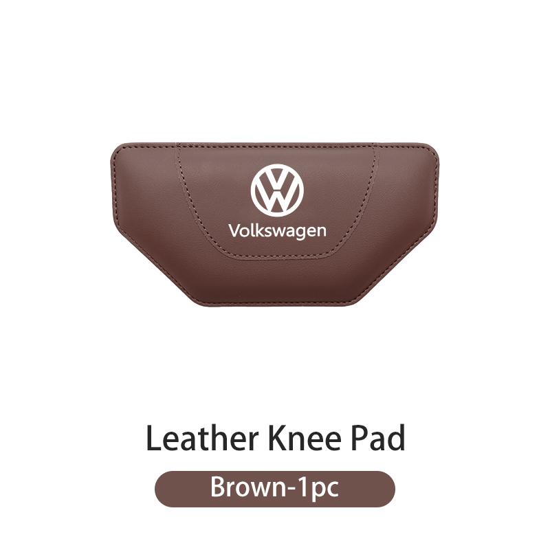 Hub Caps For Volkswagen VW Car Knee Support Cushion Auto Trapeze Leather Anti Fatigue Leg Pad Golf 4 5 6 7 Polo Jetta Sagitar Ma