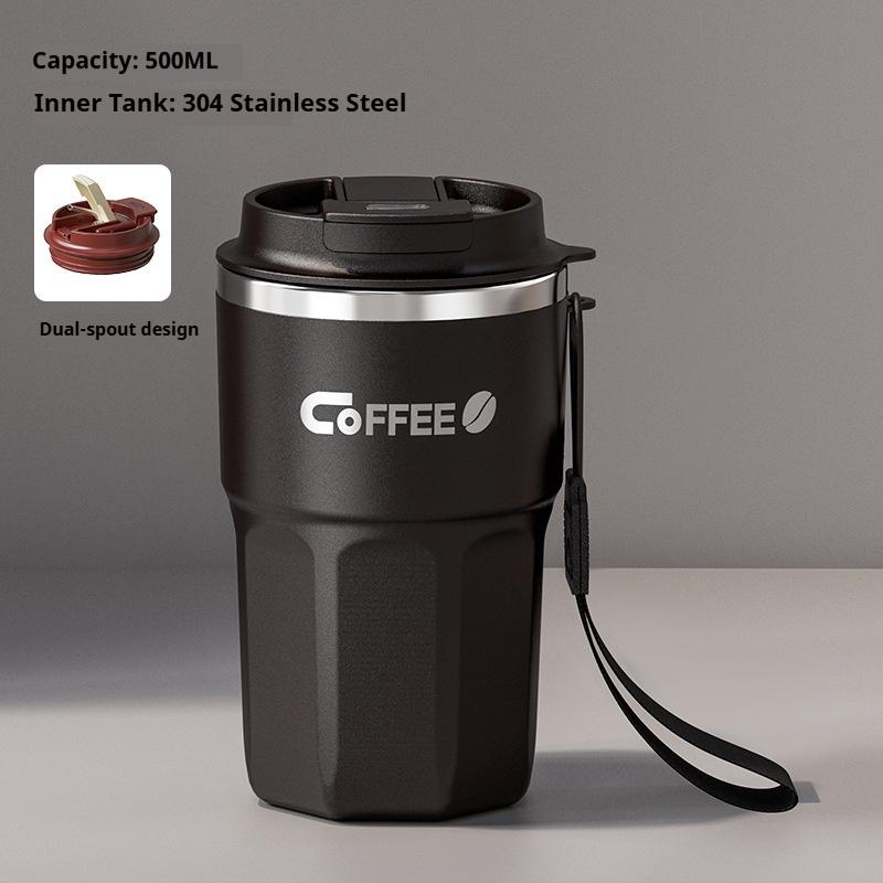 480ML Double-Walled Insulated Milk Coffee Cup Anti Scalding Drinking Cup Stainless Steel Thermal Bottle  Reusable Insulated Cup