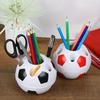 1 Cartoon Soccer Pen Holder, Multifunctional Office Desk Storage Rack, Suitable for Office Supplies, Portable