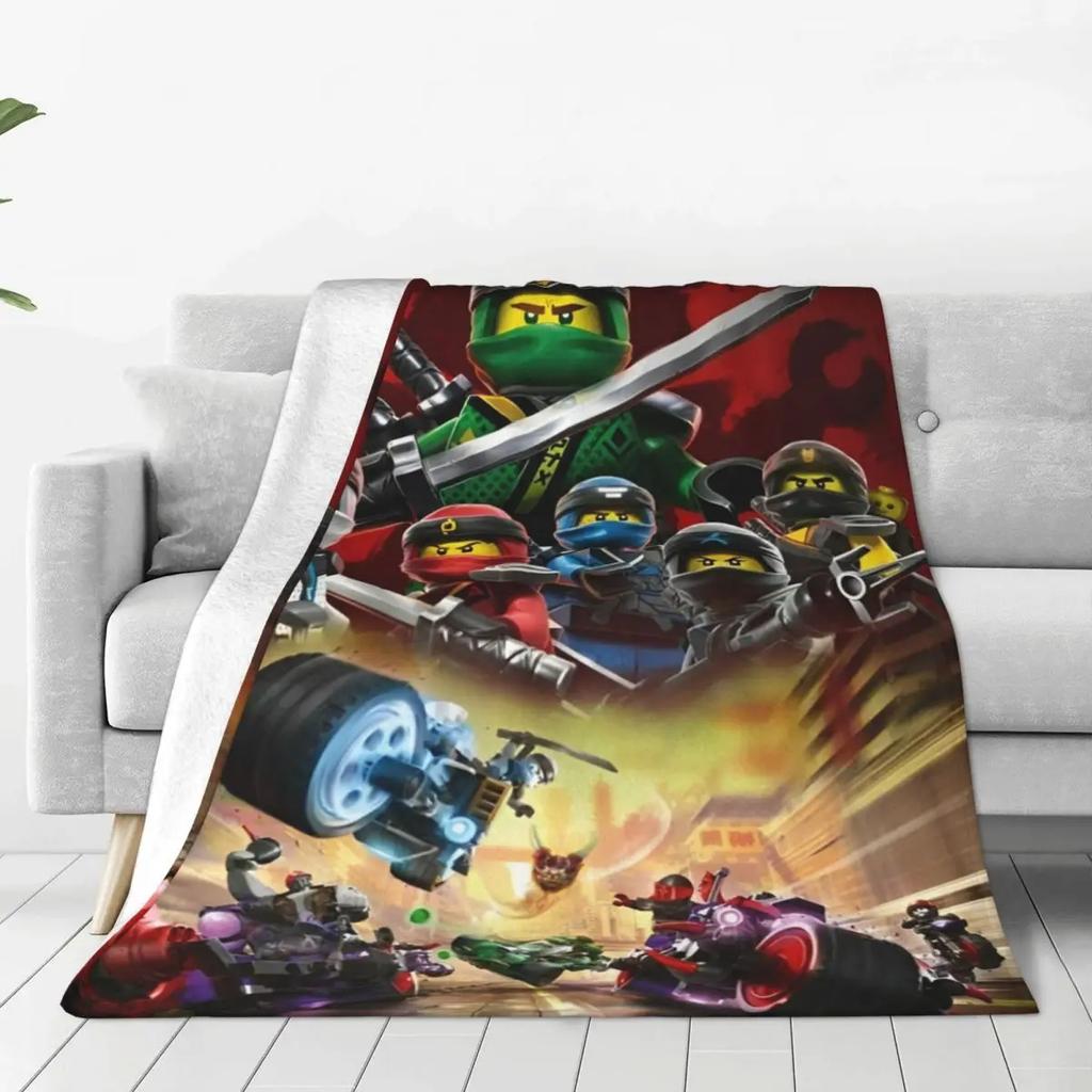 N-ninjagos Blanket Flannel Funny Warm Throw Blankets for Bedspread Summer