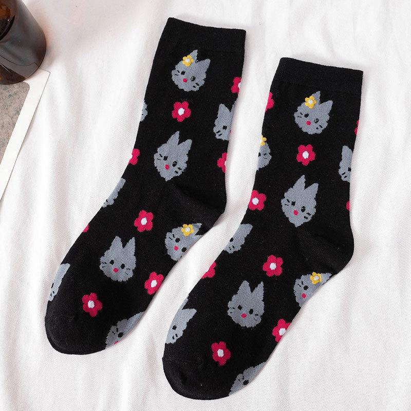 Kawaii Cartoon Bär Hund Tiere Frau Socken Baumwolle Japanischer Koreanischer Stil Frühling Herbst Lustige Socken Frauen 12801