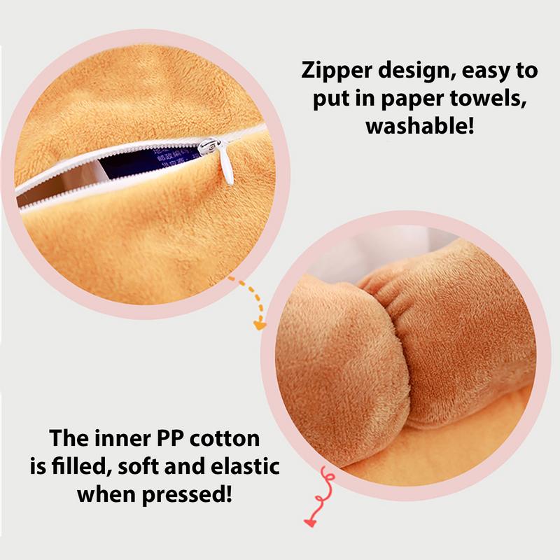 Simulare Pâine Prăjită Pluș Cutie de Șervețele Bumbac Umplut Amuzant Pastă de Dinți Creativ Decor Acasă Cadou de Ziua de Naștere pentru Fată