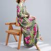Bohemian Printed Loose Long Sleeve Hem Long Dresses