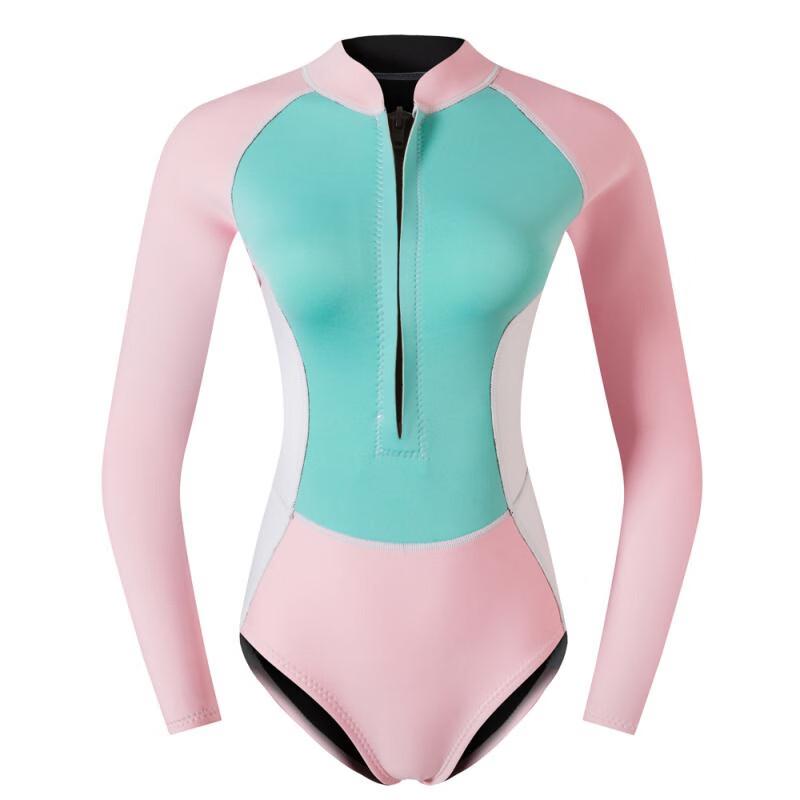 Pulian Women's Long-Sleeve One-Piece Freediving Wetsuit