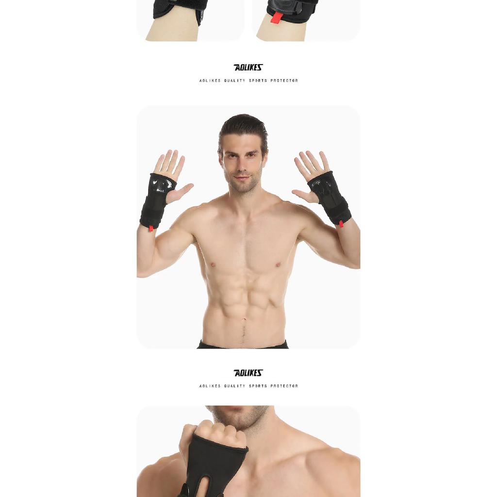AOLIKES 1Pair Ski Wrist Support Gear Hand Protection Roller Palm Pads Protector Snowboard Skating Guard Men Women