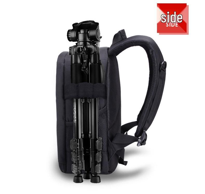 Waterproof, Wear-resistant DSLR Camera Backpack with Layered Lens Storage