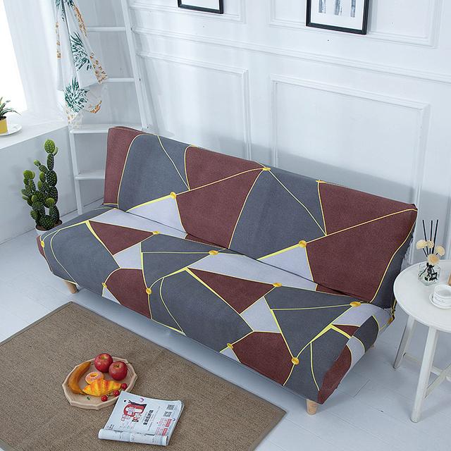 String Printed Folding Sofa Furniture Bed Cover Sofa Protector Covers Stretch Double Seat Cover Slipcovers For Living Room Area Geometric Print