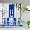 3D European Rural Town Street Landscape Printing Shower Curtain For Bathroom Curtains Waterproof Polyester Home Decor With Hooks