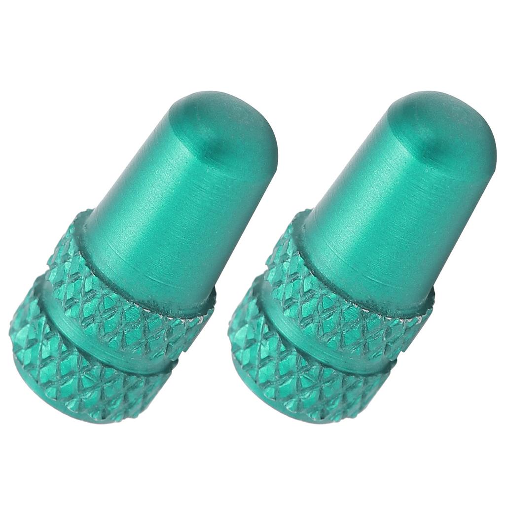 2pcs Presta Valve Caps Aluminium Alloy Presta Cycling Valve Dust Covers Bicycle Tire CapsGreen