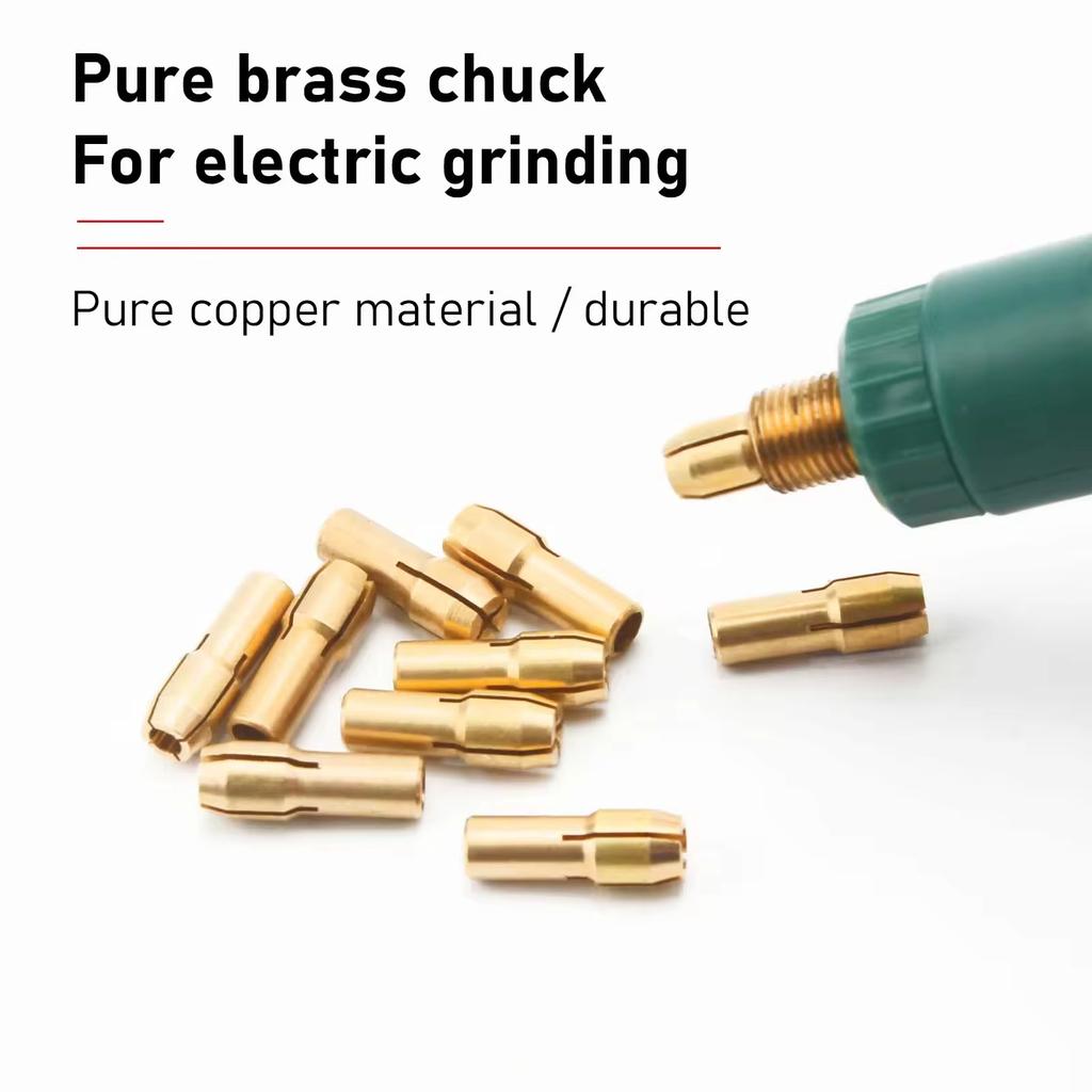 10Pcs/set Drill Chucks Adapter 0.5mm-3.2mm Mini Drill Chucks For Dremel Chuck Adapter Micro Collet Brass For Power Rotary Tool