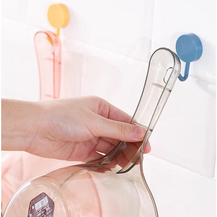 Kitchen Ladle Clear Plastic Water Spoon Bath Ladle Water Bleach  Long Handle Shampoo Spoon