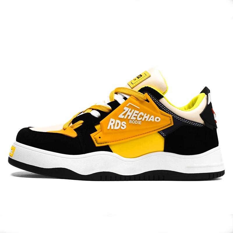 

2025 Fashionable and Trendy New Flat-heeled Low-top Round-toe Lace-up Men s Large-sized Sports and Casual High-quality Sneakers 44