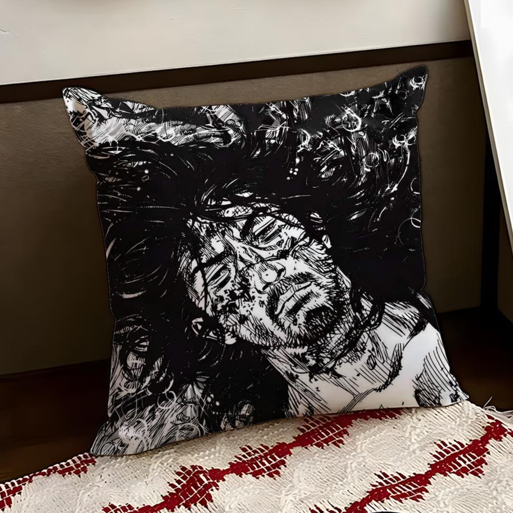 MManga VVagabond Cushion Cover Reversible Soft Durable Pillow Cover Home  Car MultiScene Use for Daily Comfort