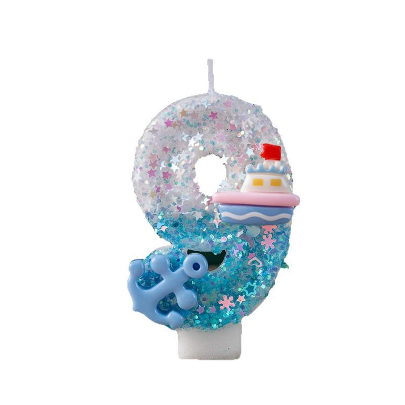 Xiyin Creative Small Boat Birthday Candle Set for Cake Decorations and Party Decor.