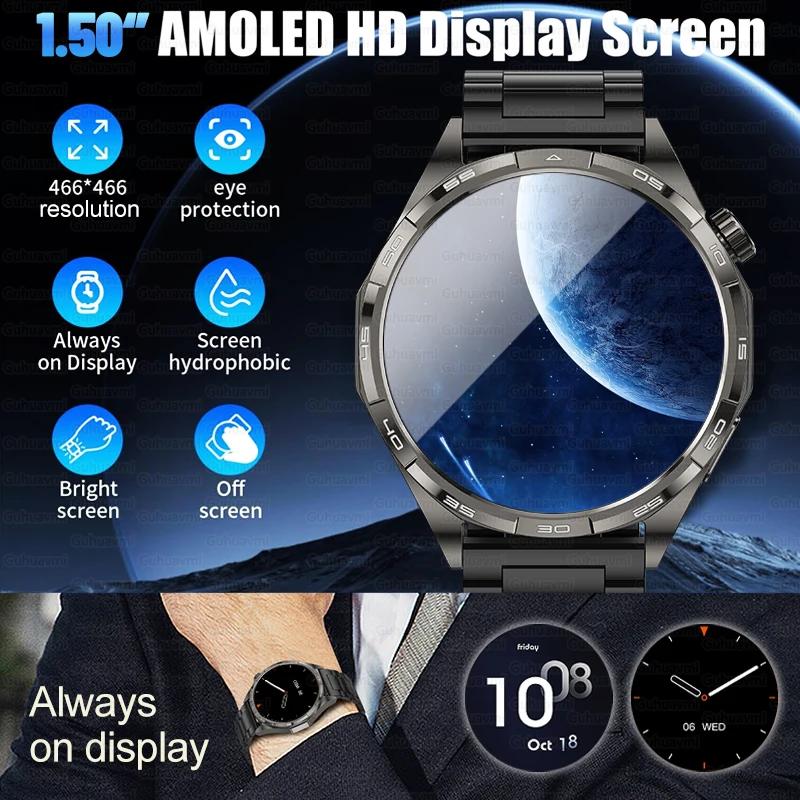 Watch 6 Pro Bluetooth Call Smartwatch 1.50'' AMOLED GPS motion trajectory Heart Rate Outdoor Sports GT Smart Watch men