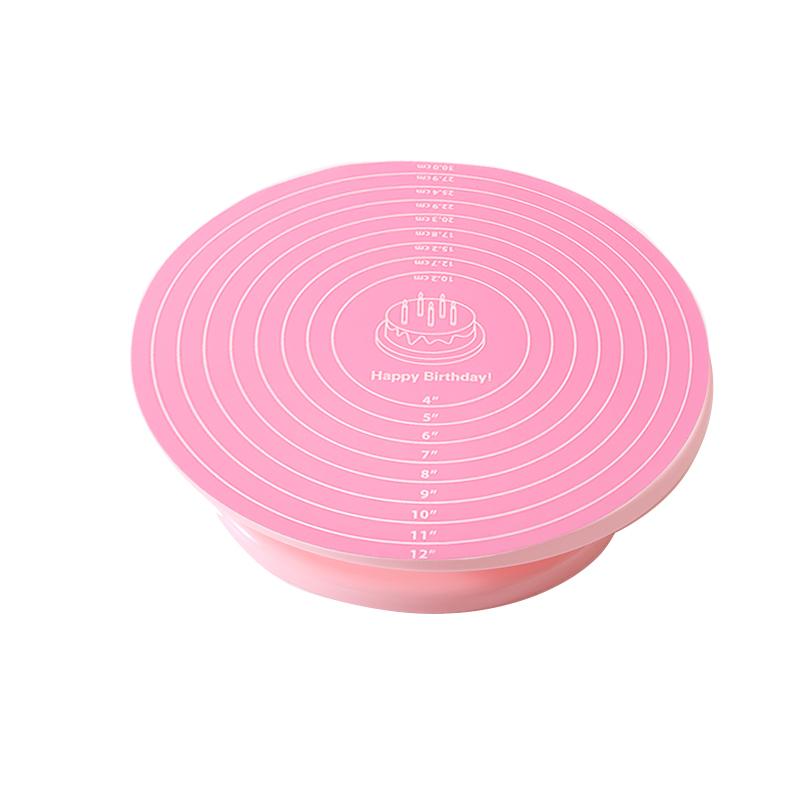 FAIS DU 6Pcs/Set Plastic Cake Turntable Rotating Cake Plastic Dough Pastry Decorating Stand Rotary Table DIY Pan Baking Tool