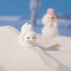 Heimdeko DIY Gartenornament Schneeszene Hasenfigur Miniatur Schneemann Häschen Mikro-Landschaftsbau