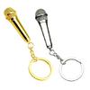 Simulation Mic Keyring Miniature Pocket Sized Microphone Keychain for Music Lovers Stylish Key Accessory Bag Ornament
