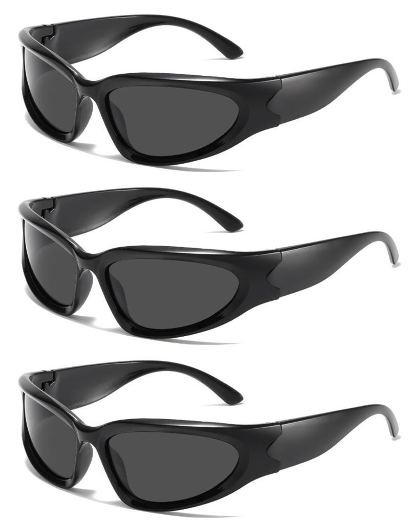 1/3PCS Y2k Rectangular Sunglasses Trendy Hip Hop Punk Sun Glasses for Men Women Street Style Retro Shades