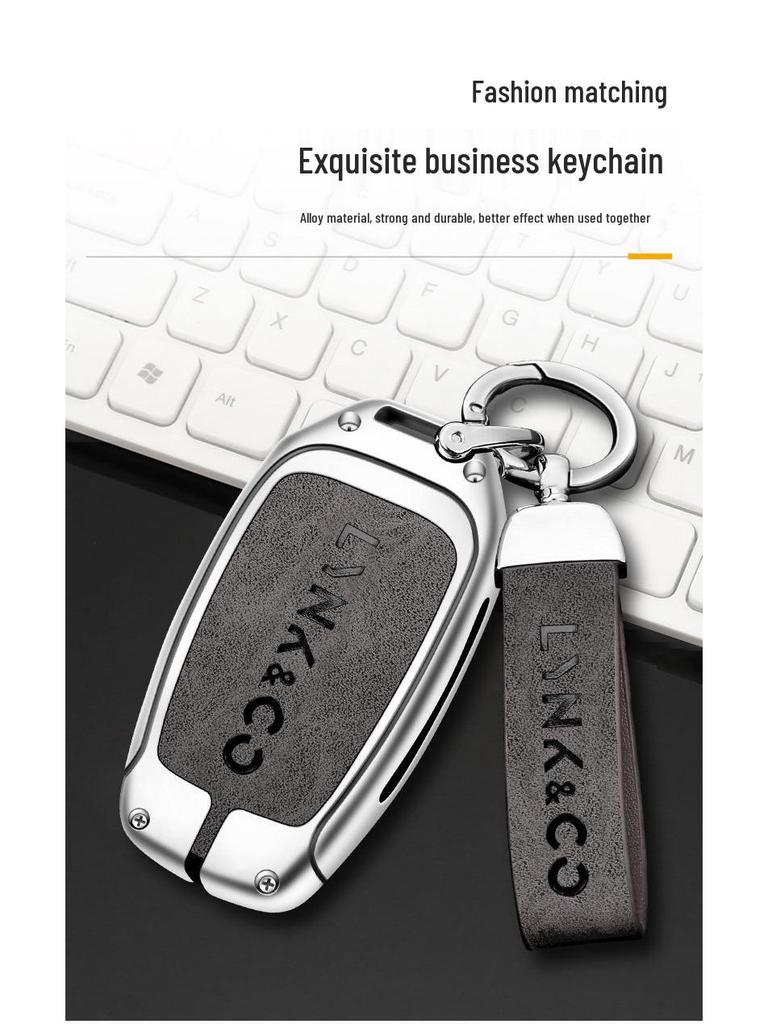 Compatible Lynk&Co 010203+05+0609 Metal Car Key Cover
