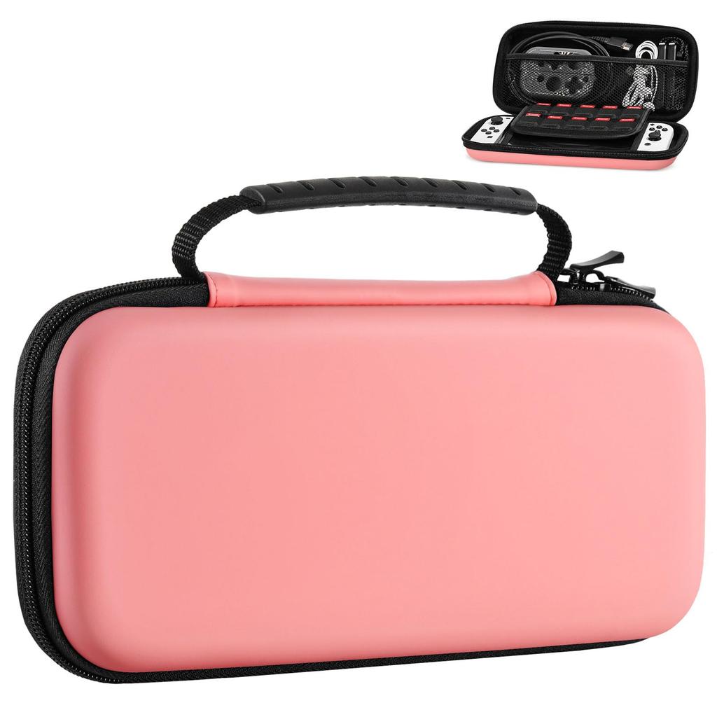 ATiC Switch Compatible with OLED Shockproof Storage EVA Soft Holds Small Items Like Cables and Coral Case, Switch/Switch Models, Bag, Material, Cover,