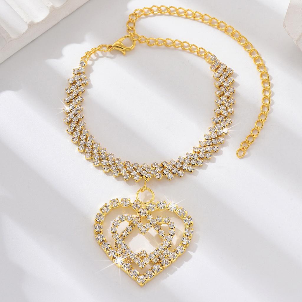Sex Beach Rhombus Anklet Sexy Rhinestone Love Premium Anklet Women'S Accessories