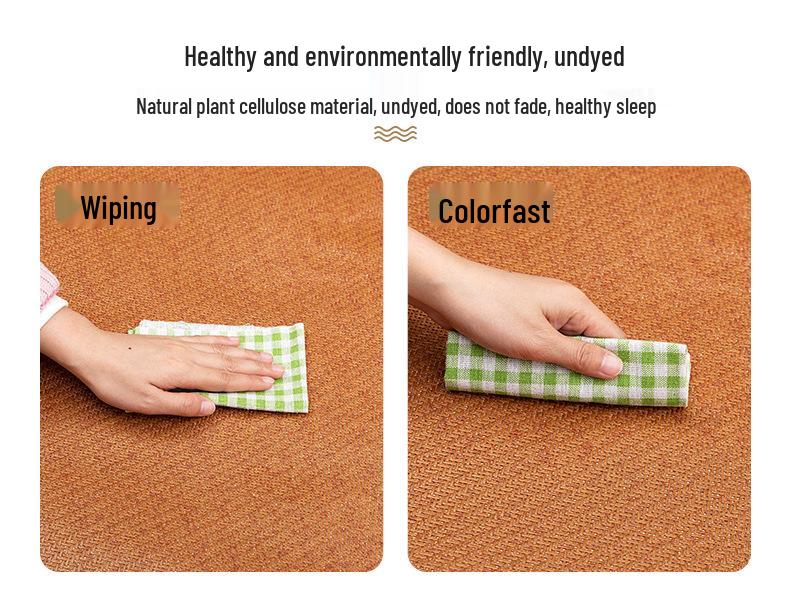Foldable Double-Sided Ice Silk Summer Rattan Tatami Bamboo Mat